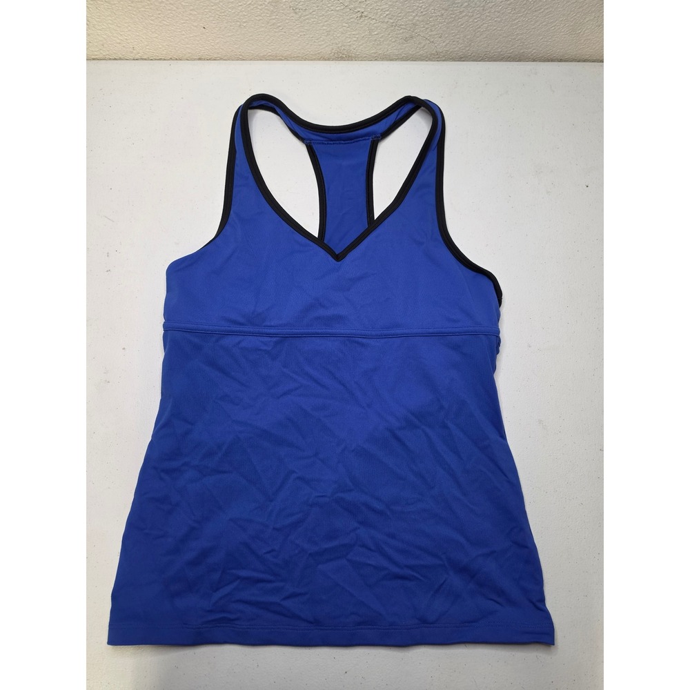 VSX Victoria's Secret Sport Royal Blue Racerback Tank Top Shelf Bra Medium